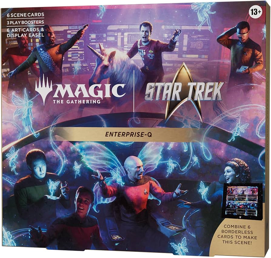 Magic: The Gathering Star Trek Scene Box, Enterprise-Q, with Q on the bridge of the Enterprise