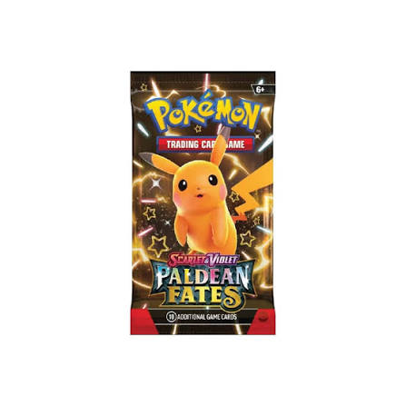 Pokémon TCG: Scarlet & Violet – Paldean Fates Booster Pack (English): sealed booster pack, front of pack