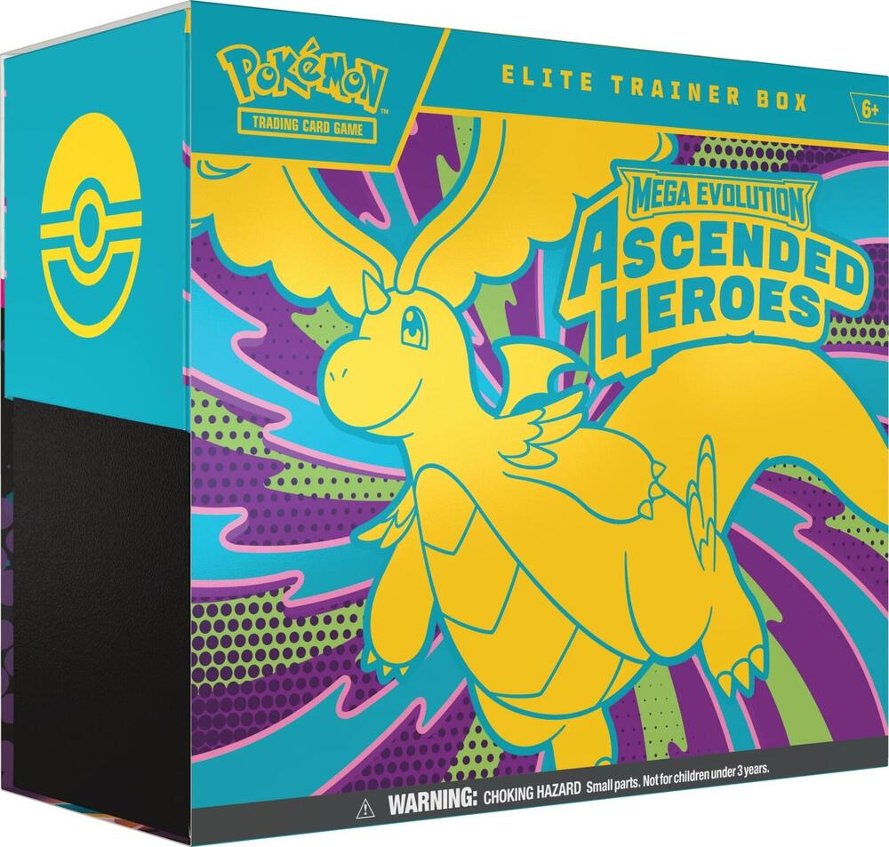 Pokémon TCG Mega Evolution: Ascended Heroes [ME2.5] Elite Trainer Box: sealed box, front of packaging