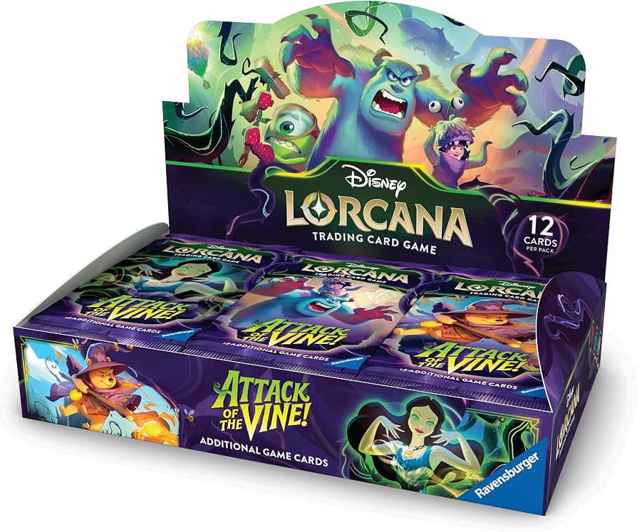 Disney Lorcana: Attack of the Vines Booster Pack (English): sealed booster pack, front of pack