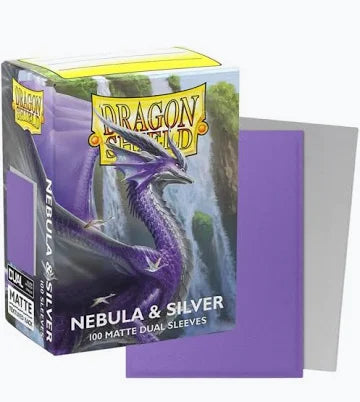 Dragon Shield Matte Dual Card Sleeves: Standard Size (100s) – Nebula & Silver