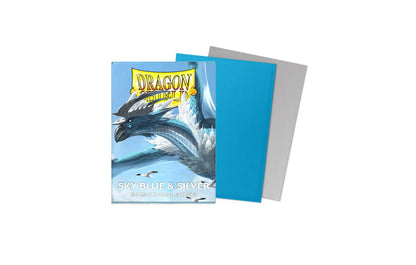 Dragon Shield Matte Dual Card Sleeves: Standard Size (100s) – Sky Blue & Silver