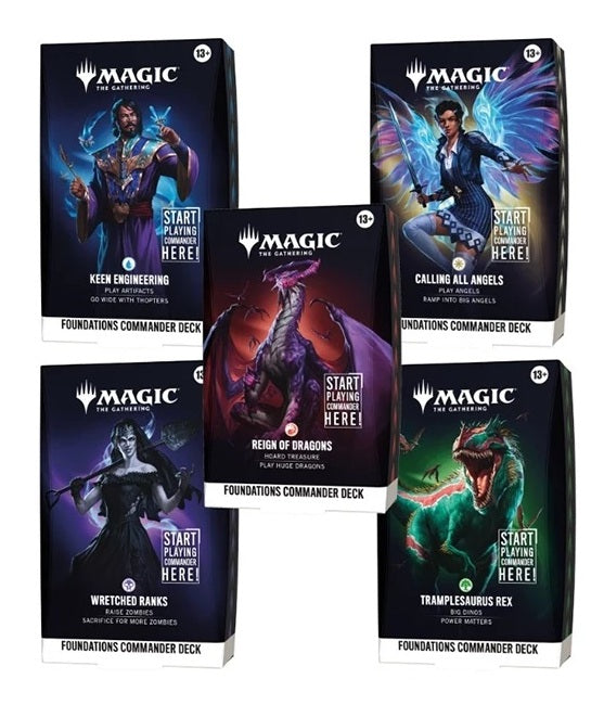 Magic: The Gathering: Foundations Beginner Commander Deck Set: sealed Commander deck, front of deck box