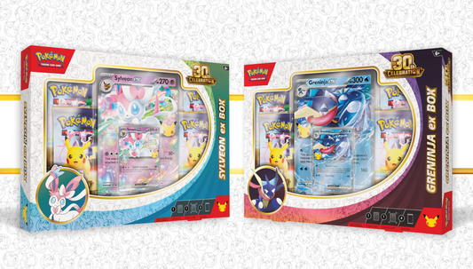 Pokémon TCG: 30th Celebration ex Box with Jumbo Card (English): sealed collector box, front of packaging