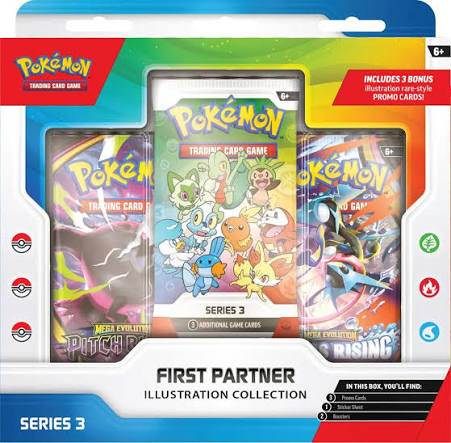 Pokémon TCG: 2026 First Partner Illustration Collection – Series 3 (English): sealed box, front