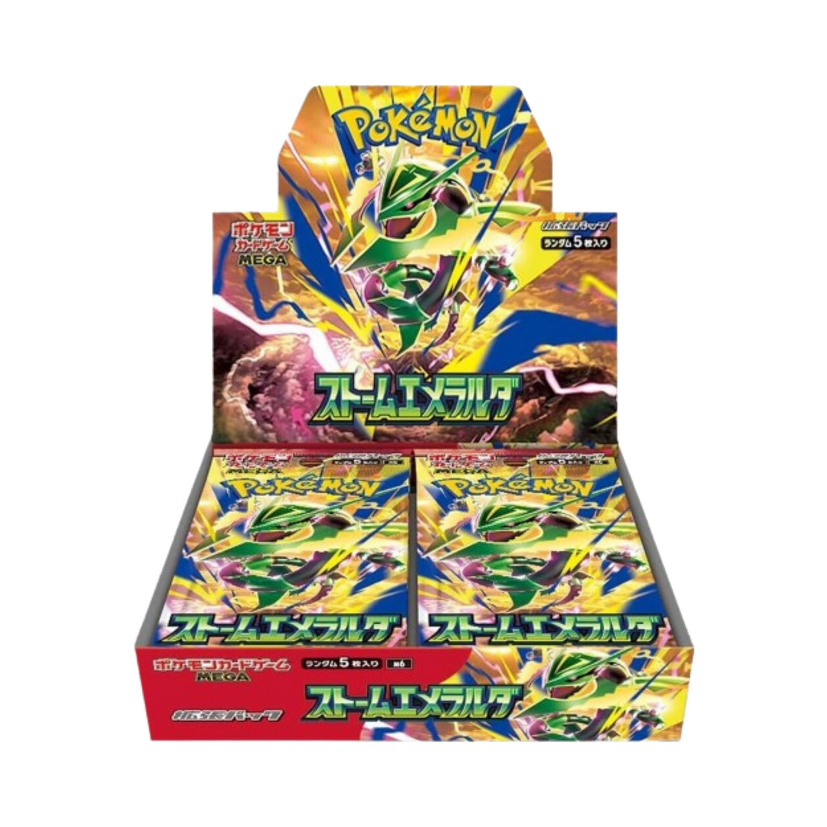 Pokémon TCG: Mega Evolution – Storm Emeralda [M6] Booster Pack (Japanese): sealed booster pack, front of pack