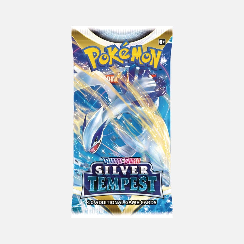 Pokémon TCG: Sword & Shield – Silver Tempest Booster Pack (English): sealed booster pack, front of pack