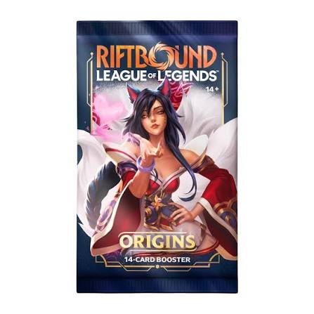 Riftbound: League of Legends TCG: Origins Booster Pack (English): sealed booster pack, front of pack