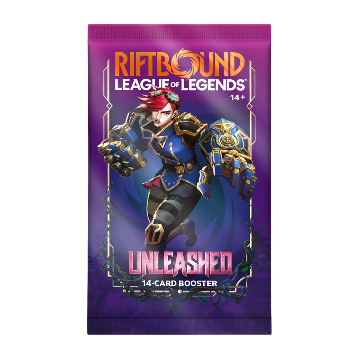 Riftbound: League of Legends TCG: Unleashed Booster Pack (English): sealed booster pack, front of pack