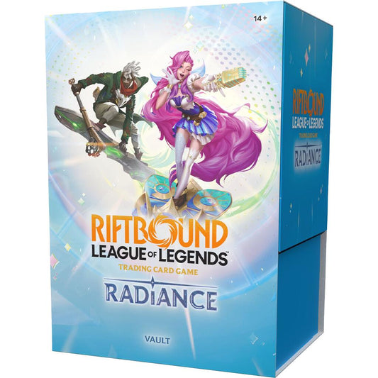 Riftbound Radiance Vault storage box with League of Legends champion artwork, English edition